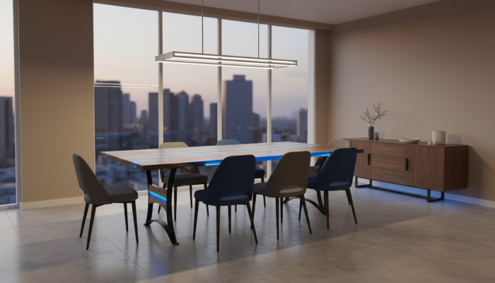 Dining Table River Table Real Wood River Table 260x110 Solid Tables