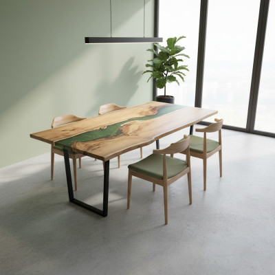Dining Table Sea Water River Genuine Wood River Table 200x90 Tables