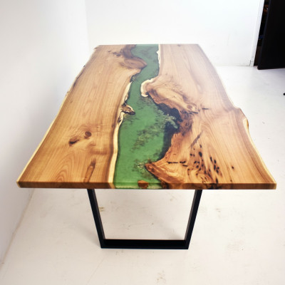 Dining Table Sea Water River Genuine Wood River Table 200x90 Tables