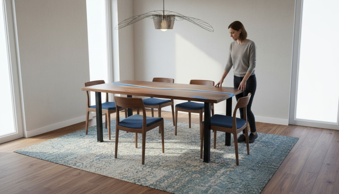 River Tables Dining Table Design Table Modern Furniture 220x90 Epoxy Resin Ocean Sea