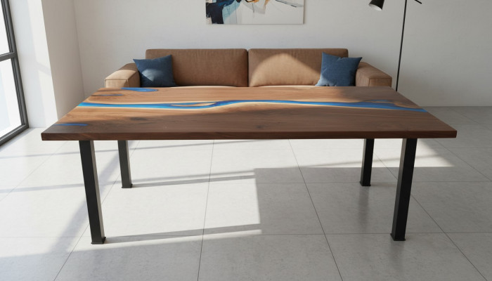River Tables Dining Table Design Table Modern Furniture 220x90 Epoxy Resin Ocean Sea