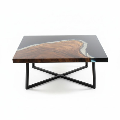 Coffee table River Table epoxy resin solid wood tables 70x40 river table
