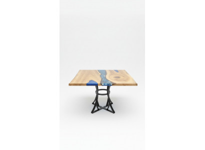 Dining Table River Table Real Wood River Table 110x110 Solid Tables