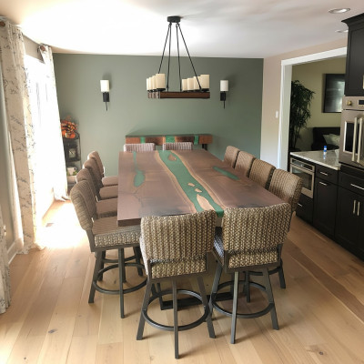 Dining Table River Table Solid Tables 240x100 River Table Epoxy Resin Sea Waterfall