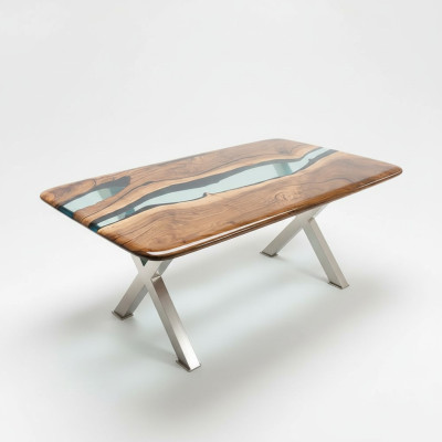 Coffee table epoxy resin table wood handmade tables solid furniture resin