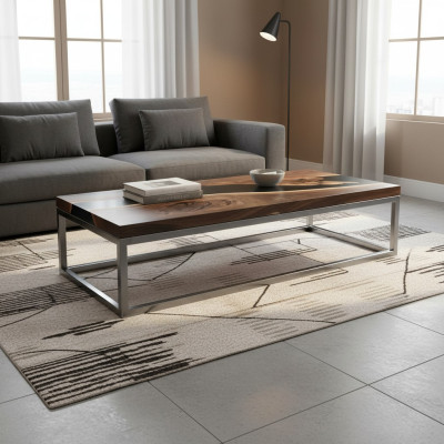 Epoxy resin river table real wood black water tables epoxy furniture solid
