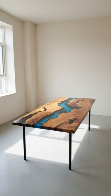 Modern Table Dining Table Design Table Resin Sea River Furniture 220x90 Epoxy Ocean