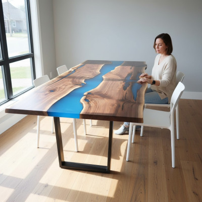 River tables dining table design table modern sea furniture 220x90 epoxy resin ocean