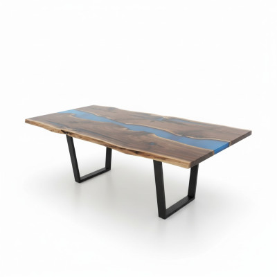 Table dining table tables epoxy resin epoxy real wood solid design furniture 240x100