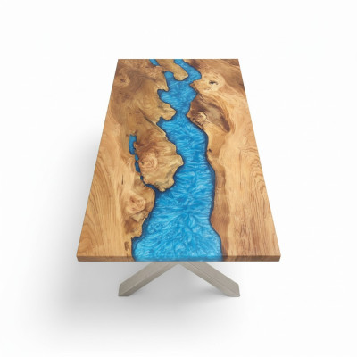 Coffee Table River Table Real Wood River Table 120x90 Solid Tables