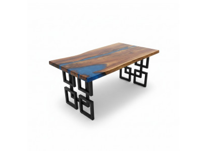 Blue River Coffee Table Genuine Wood River Table 140x80 Tables