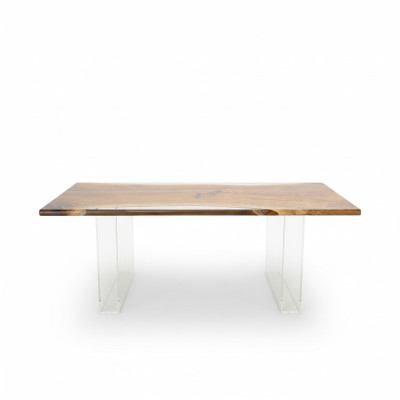 River table epoxy resin coffee table solid wood tables 120x60 river table