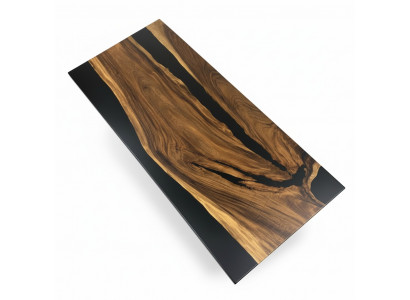 Dining Table Black River Table Real Wood 220x95 Tables Epoxy Resin New