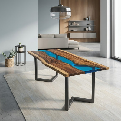 Side table epoxy resin table coffee table handmade coffee table 120x60cm