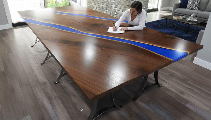 Wood table dining room epoxy resin furniture conference table epoxy resin casting resin new