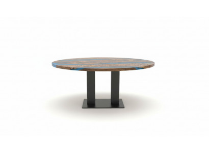 Massive dining table round table epoxy resin furniture waterfall river tables furniture