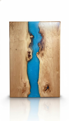 Epoxy resin dining table real solid wood furniture waterfall epoxy table New 200x90