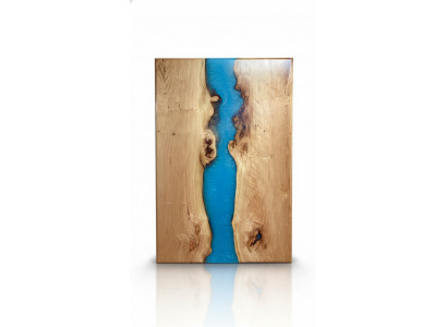 Epoxy resin dining table real solid wood furniture waterfall epoxy table New 200x90