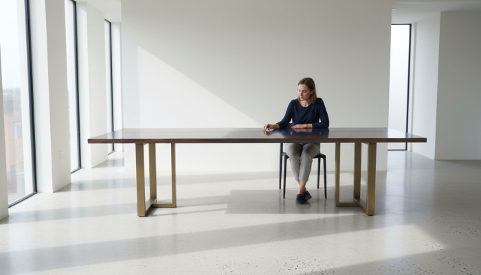 Epoxy resin table dining table real wood solid furniture waterfall epoxy casting resin
