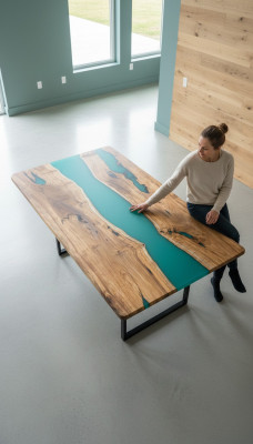 Dining table design table modern tables sea ocean river furniture 200x90 epoxy resin