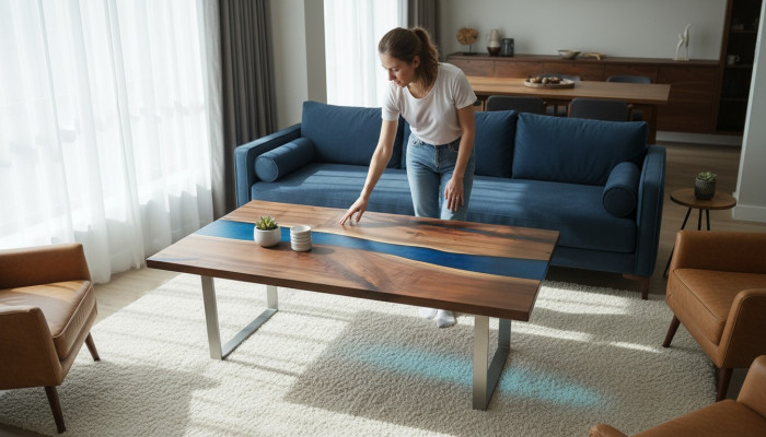Designer side table coffee table epoxy furniture table coffee table epoxy resin tables