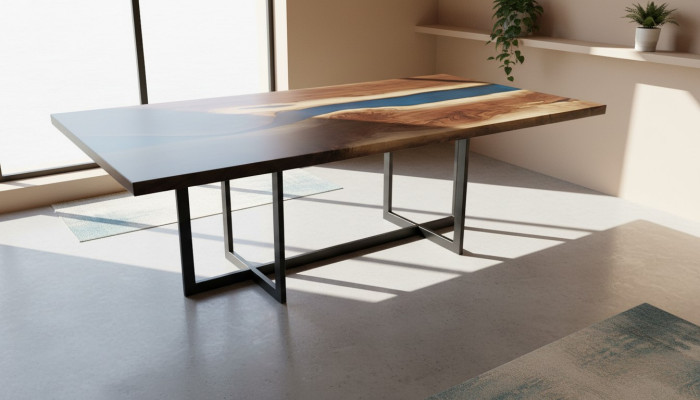 Dining Table Design Table Resin Modern Tables Sea Ocean River Furniture 220x90 Epoxy