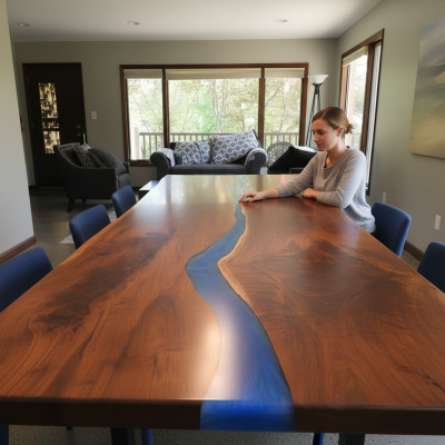 Dining table design table modern tables sea ocean river furniture 220x90 epoxy resin