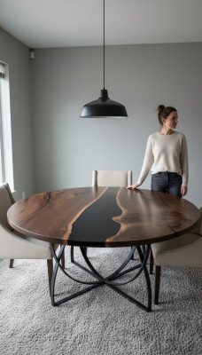 Table dining table tables epoxy resin epoxy real wood solid design furniture 150x150