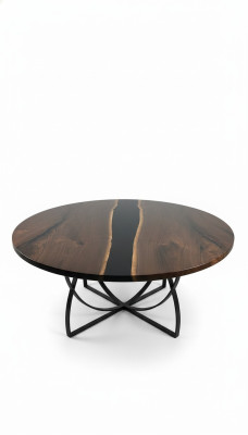 Table dining table tables epoxy resin epoxy real wood solid design furniture 150x150