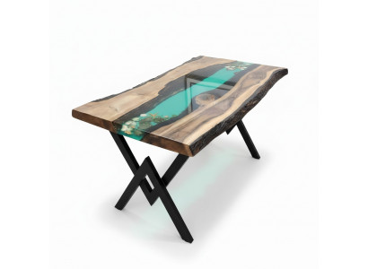Table dining table tables resin epoxy solid design furniture 200x100 real wood epoxy