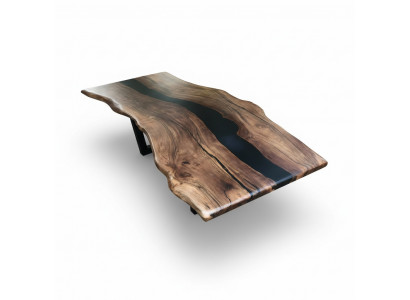 Dining table epoxy resin real wood solid furniture waterfall epoxy table casting resin