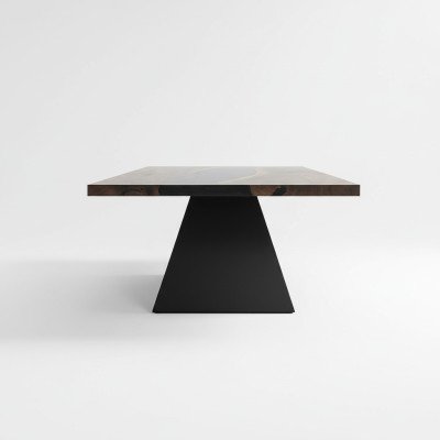 Epoxy Resin Dining Table Real Wood Solid Furniture Waterfall Epoxy Table 220x100cm