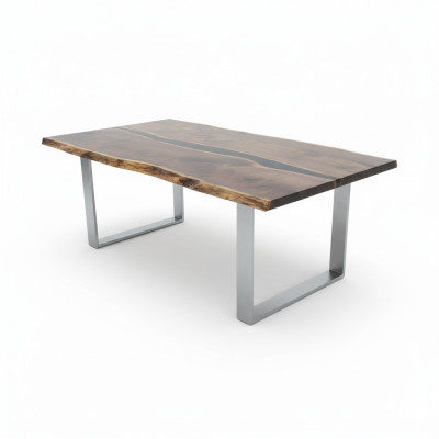 Table dining table tables epoxy resin epoxy real wood solid design furniture 220x90