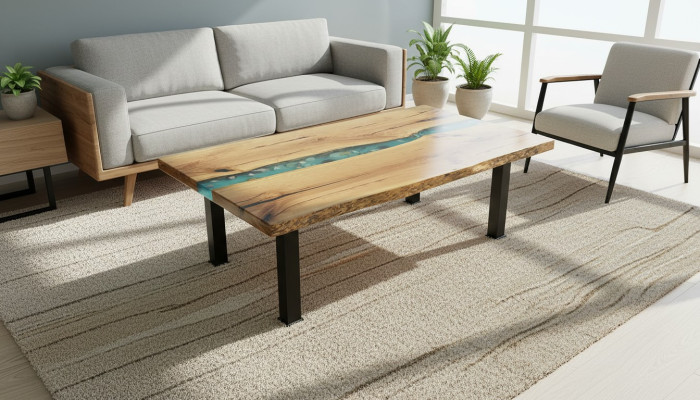 Side table coffee table epoxy furniture designer table epoxy resin tables 120x70cm