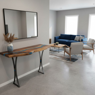 Console table design, desk, sideboard, handcrafted epoxy resin tables