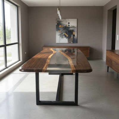 Tables epoxy resin dining table solid wood furniture waterfall epoxy table casting resin