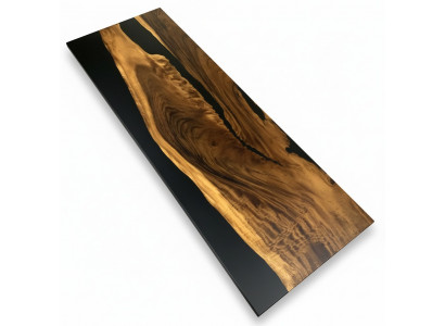 Epoxy resin dining table real wood solid furniture waterfall epoxy table 260x91cm