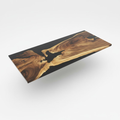 Table dining table tables epoxy resin epoxy real wood solid furniture waterfall
