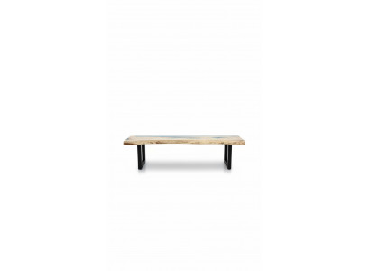 Epoxy resin dining table real wood solid furniture waterfall epoxy table 250x60cm