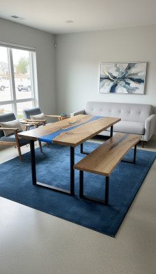 Design table bench dining table kitchen table living room tables solid 2-piece new benches
