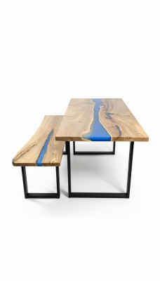 Design table bench dining table kitchen table living room tables solid 2-piece new benches