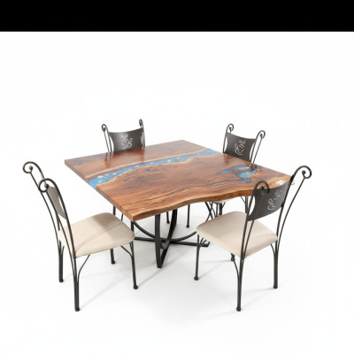 Custom-made table epoxy resin river real wood price 1sqm tables