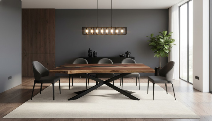 Custom-made epoxy resin table, epoxy resin river, real wood price per square meter tables