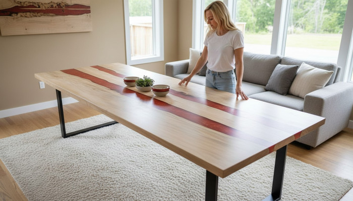 Epoxy resin epoxy flow custom-made table real wood price 1sqm tables resin