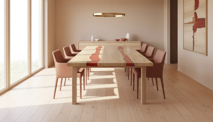 Epoxy resin epoxy flow custom-made table real wood price 1sqm tables resin