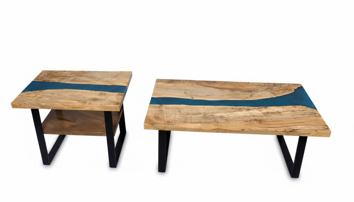 Custom-Made Table Epoxy Resin Flow Real Wood Price 1sqm Tables