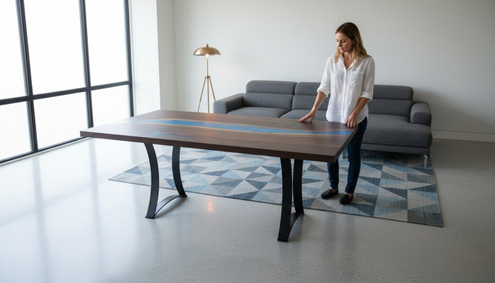Epoxy Resin Dining Table Dining Table Conference Tables Designer 1SQM