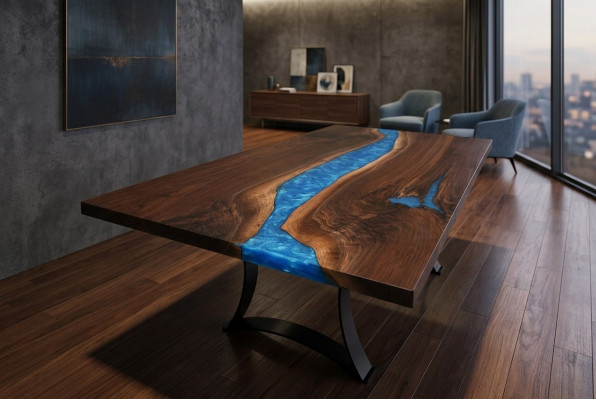 Epoxy Resin Dining Table Dining Table Conference Tables Designer 1SQM