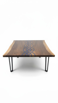 River tables dining table design table modern sea furniture 100x100 epoxy resin ocean