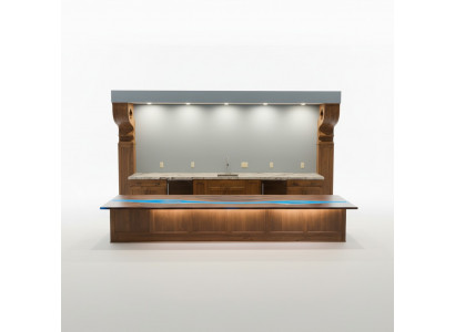 Kitchen countertop, worktop, epoxy resin, epoxy river, genuine custom-made, new, 1 sqm